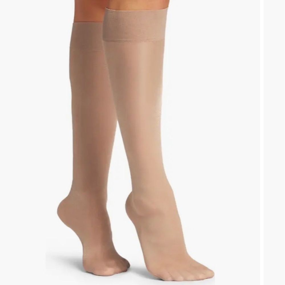 {NWT} Wolford | Satin Touch 20 Knee-Highs Socks 312 06 Cosmetic (M 8-9.5) - Picture 2 of 10